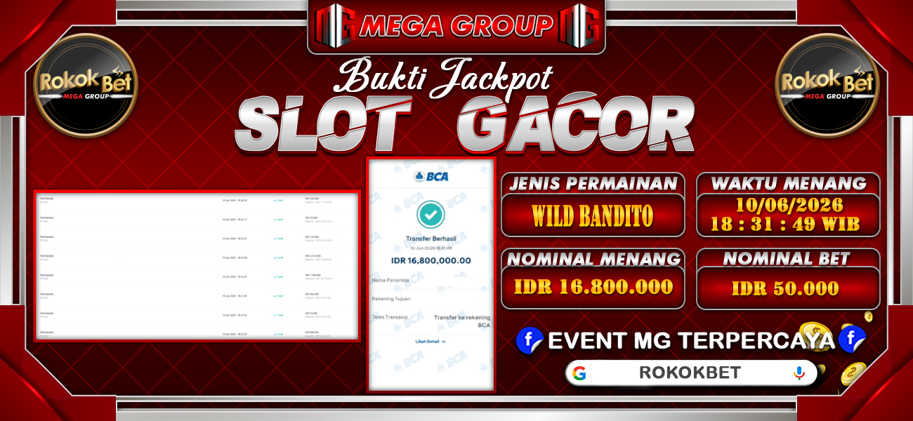 Bukti JP situs Rokokbet hari Rabu, 10 Juni 2026