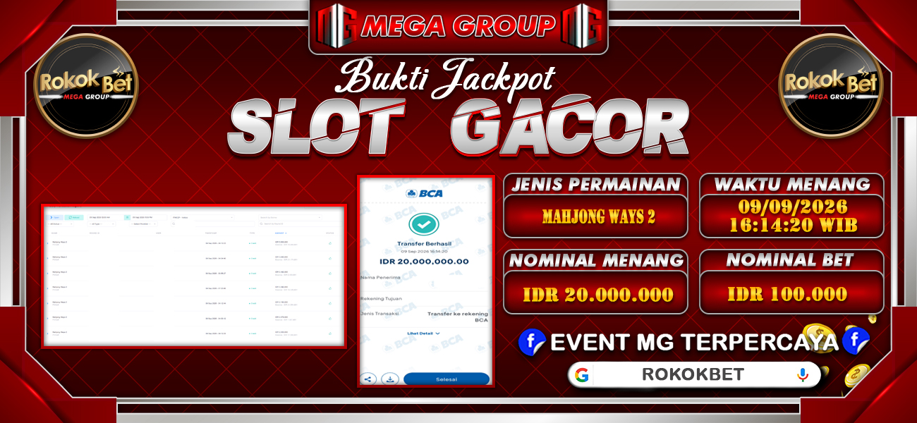 Bukti JP situs Rokokbet hari Rabu, 09 September 2026