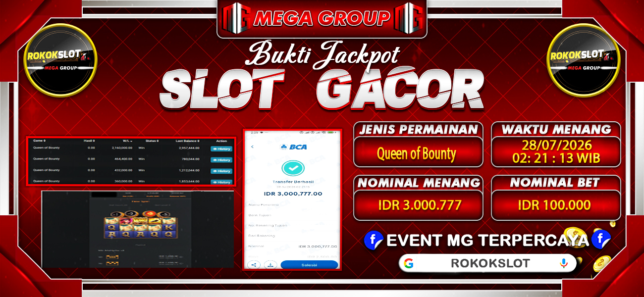 Bukti JP situs Rokokslot hari Selasa, 28 Juli 2026