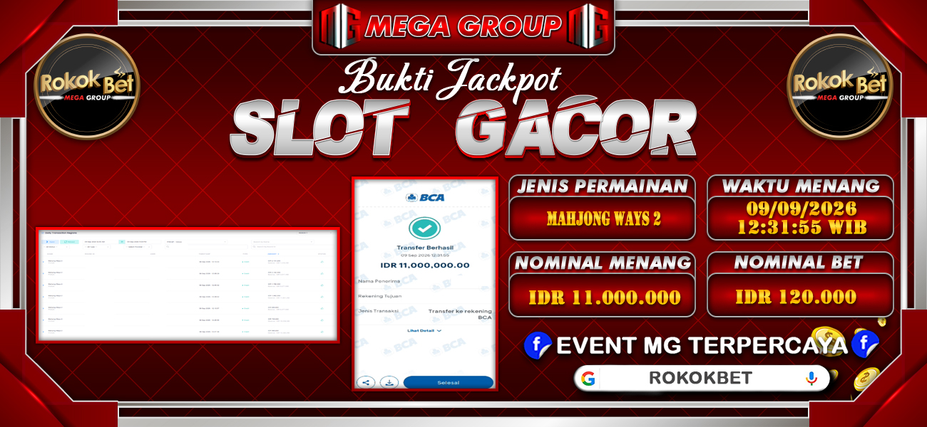 Bukti JP situs Rokokbet hari Rabu, 09 September 2026
